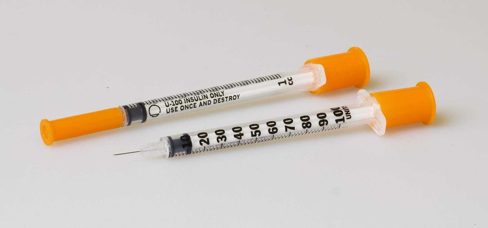 размер инсулинового шприца
